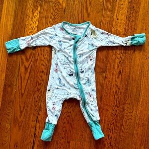 Caden Lane Monster Mash Pajamas - 0-3 month - double zipper